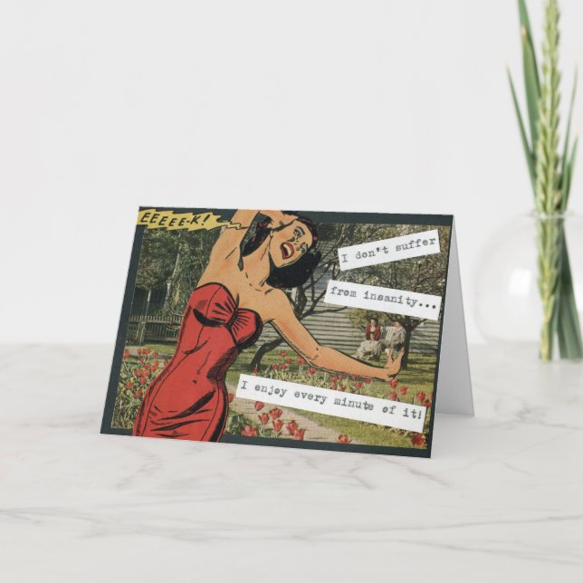 Carte Je ne souffre pas de folie... (Devant)