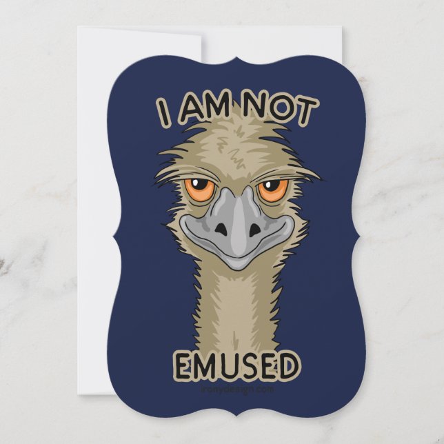 Carte Je Ne Suis Pas Emusé Drôle Emu Pun (Devant)