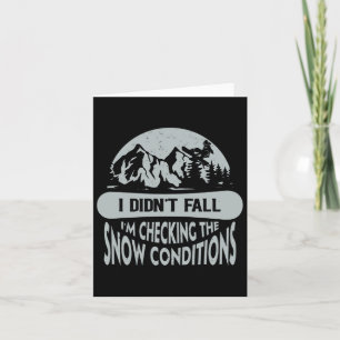 Carte Je ne suis pas tombé Je vérifie les conditions de 