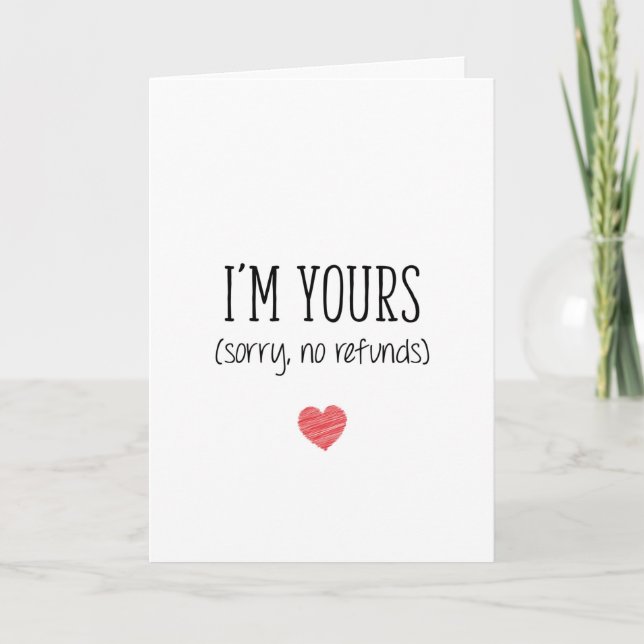 Carte Je ne suis pas vos remboursements, Saint Valentin, (Devant)