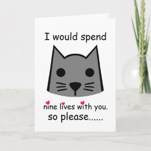 Carte Je passerais 9 vies avec toi Chat de la Saint Vale