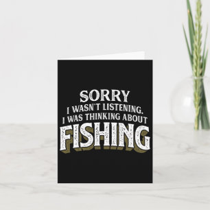 Carte Je Pensais À La Pêche - Drôle Cadeau De Pêche