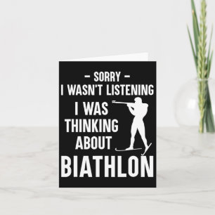 Carte Je pensais au biathlon - Ski Tir Bi