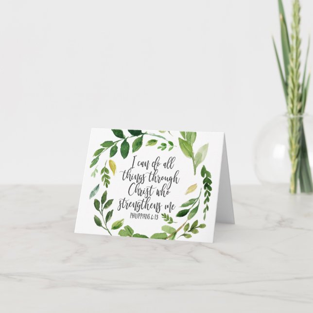 Carte Je peux faire tout par le Christ, la Bible Verse (Devant)