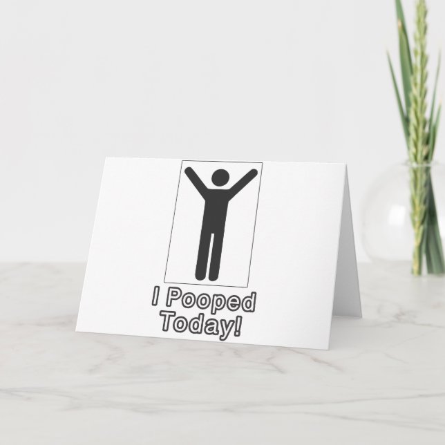 Carte Je pooped aujourd'hui (Devant)