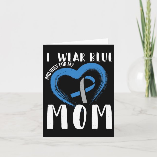 Carte Je Porte Du Bleu Et Du Gris Pour Ma Mère Diabète T (Devant)