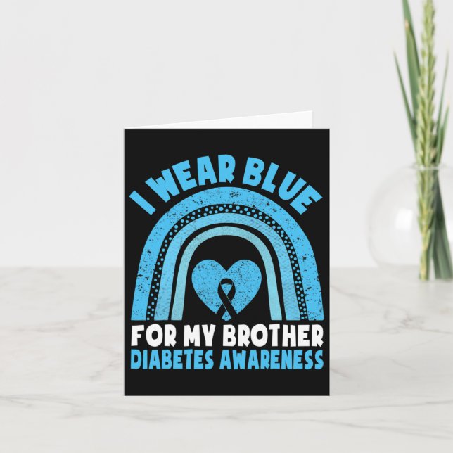 Carte Je Porte Du Bleu Pour Mon Frère Frère De Sensibili (Devant)