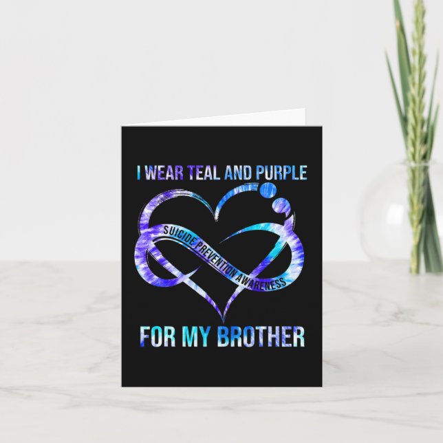 Carte Je Porte Du Purple Turquoise Pour La Prévention Du (Devant)
