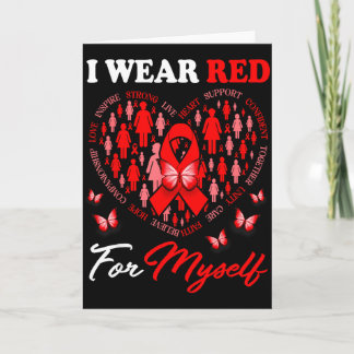 Carte Je Porte Du Rouge Pour Moi Ruban De Sensibilisatio