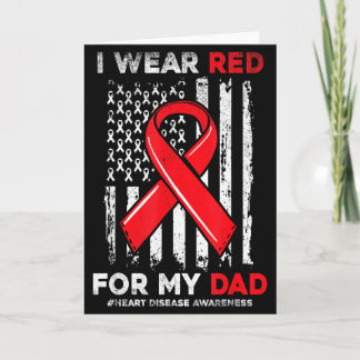 Carte Je Porte Du Rouge Pour Mon Père Tdh Maladie Cardia