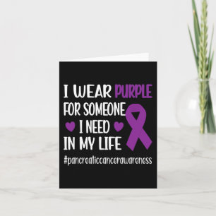 Carte Je Porte Du Ruban Violet Pancréatique Cancer Guerr