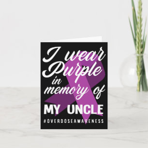 Carte Je porte du violet en mémoire de mon oncle sensibi