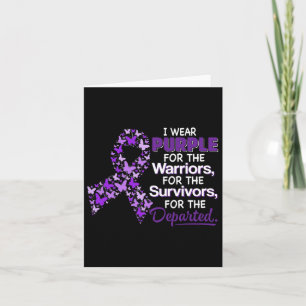 Carte Je porte du violet pour les guerriers Butterfly Ov