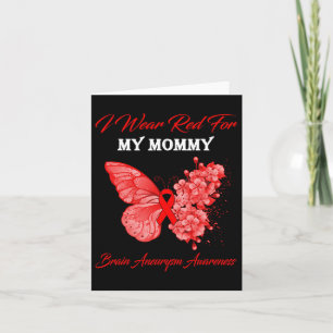 Carte Je Porte Le Rouge Pour Ma Maman Cerveau Aneurysme