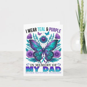 Carte Je Porte Le Turquoise Violet En Mémoire De La Prév
