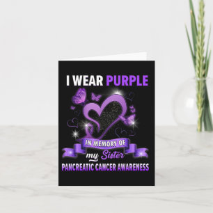 Carte Je Porte Le Violet En Mémoire De Soeur Pancréatiqu