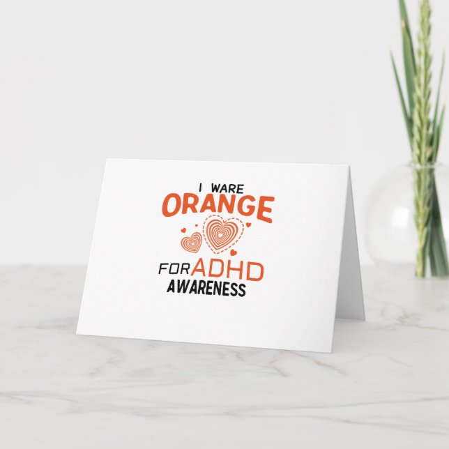 Carte Je porte l'orange pour le ruban d'orange de (Devant)