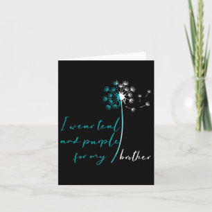 Carte Je Porte Turquoise Et Violet Pour Mon Frère Suicid