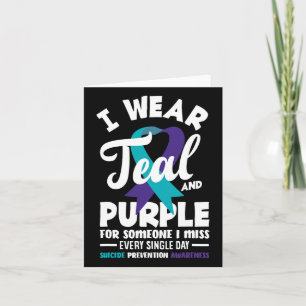 Carte Je Porte Turquoise Et Violet Pour Quelqu'Un Que Je