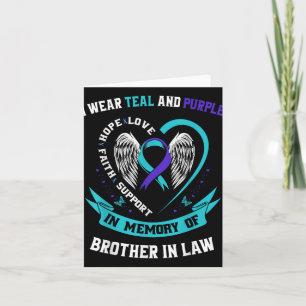Carte Je Porte Turquoise Violet Suicide Sensibilisation