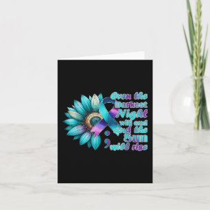 Carte Je Porte Une Prévention Nationale Turquoise Et Vio