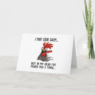 Carte Je Pourrais Avoir L'Air Calme Mais Ma Tête Je T'Ai