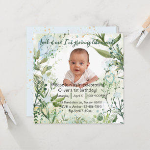 Carte Je pousse comme une mauvaise herbe, un garçon de 1