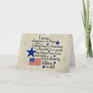 Carte Je promets Allégeance au drapeau