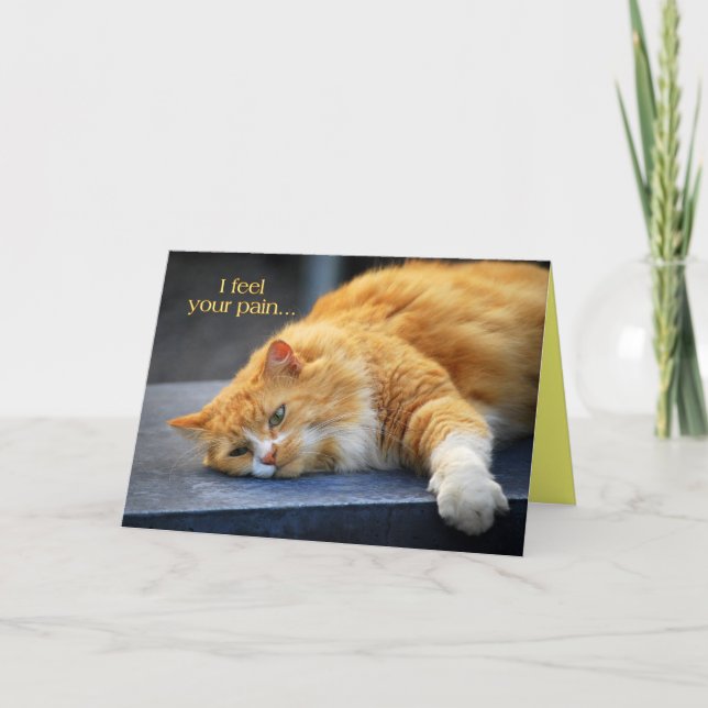 Carte Je Ressens Ta Douleur — Sens Purr-Fect Bientôt Cha (Devant)