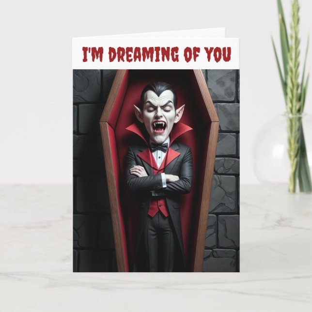 Carte Je rêve de toi. (Devant)