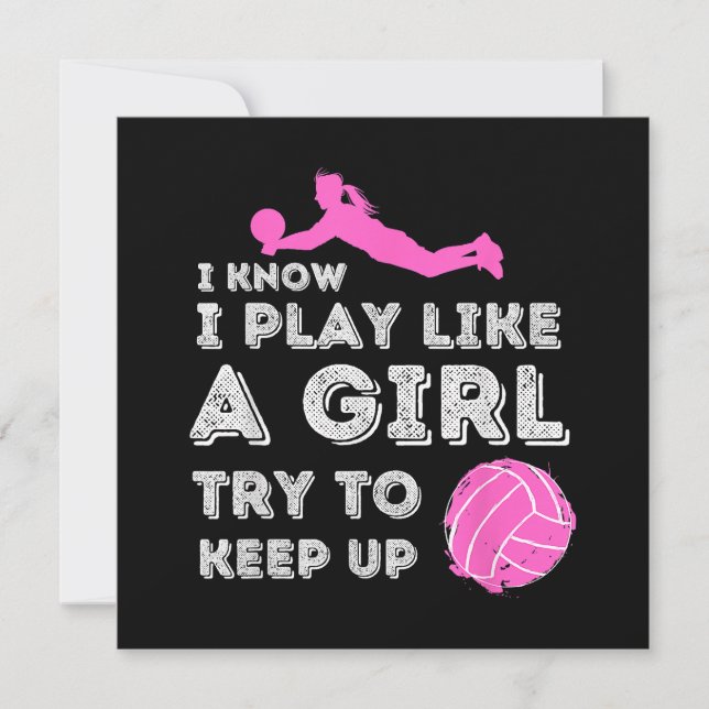 Carte Je Sais Que Je Joue Comme Une Fille Essaie De Cont (Devant)