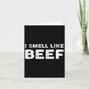 Carte Je sens comme du boeuf Mème drôle Steak Viande Fum