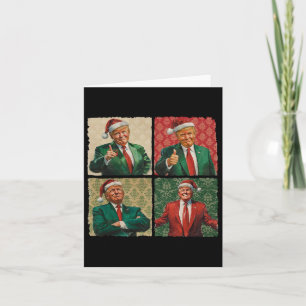 Carte Je serai à la maison pour Noël Drôle Trump Xmas Sa