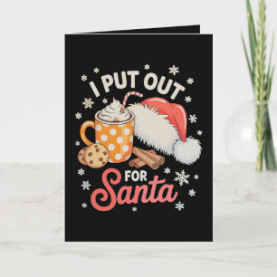 Carte Je sors pour le Père Noël des biscuits au chocolat
