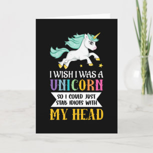 Carte Je Souhaite Être Une Licorne