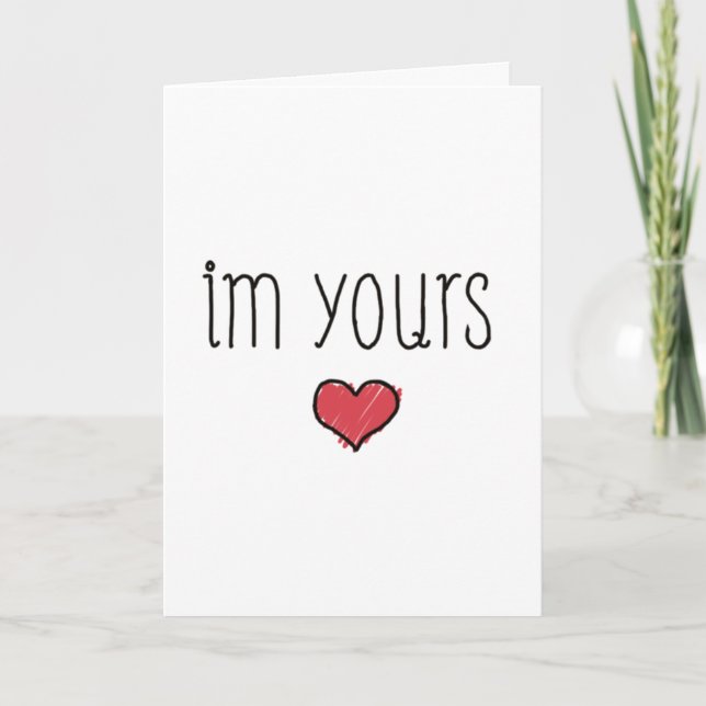 CARTE **JE SUIS À TOI POUR TOUJOURS ET À JAMAIS** AMOUR (Devant)