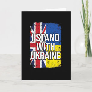 Carte Je suis avec l'Ukraine britannique Royaume-Uni Ukr
