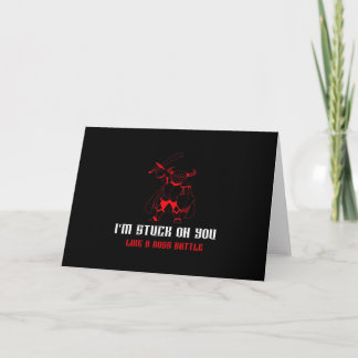 Carte Je suis coincé avec toi Boss Battle Gamer Saint-Va