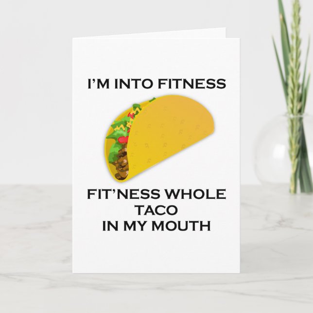 Carte Je suis dans le taco de forme physique (Devant)