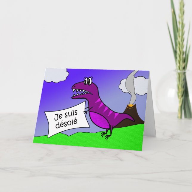 Carte Je suis désolé pour les excuses (Devant)