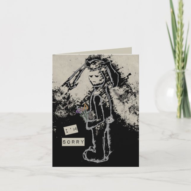 Carte je suis désolé sinibunny (Devant)