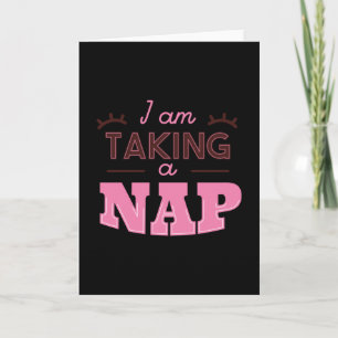 Carte Je Suis En Train De Faire Un Sommeil Rose Rose Dor