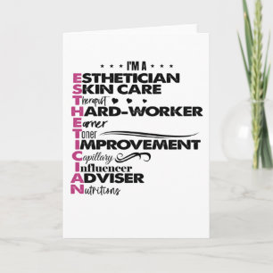 Carte Je suis Esthetician Graduation Salon Estheti