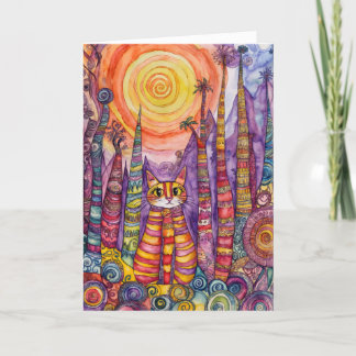 Carte Je suis Feline Fine Cat Grey Card