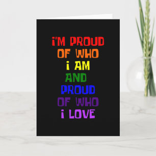 Carte Je suis fier de qui j'aime le Gay pride