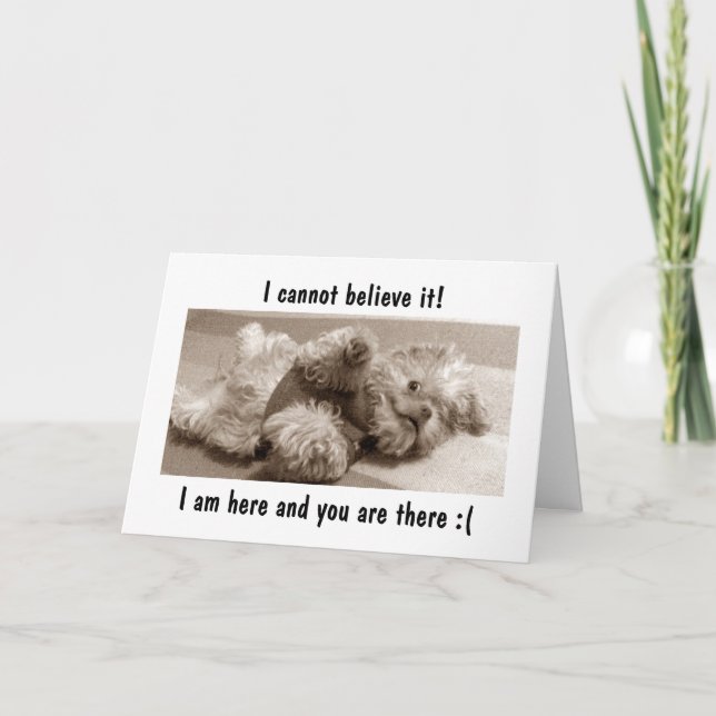 CARTE JE SUIS ICI/VOUS ÊTES LÀ=JE MANQUE "VOUS" (Devant)