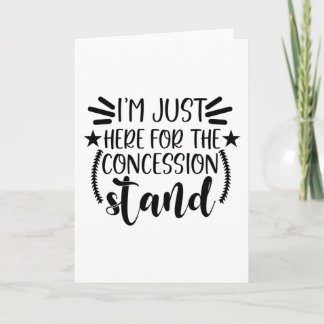 Carte Je suis juste là pour le stand de la concession