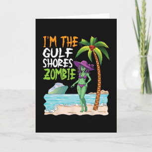 Carte Je suis la croisière tropicale de plage zombie de 