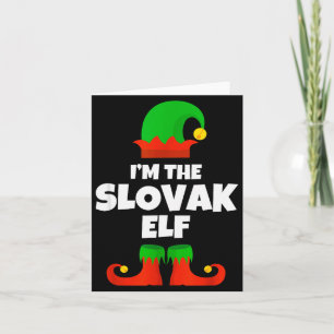 Carte Je suis la famille d'elfes slovaques Pyjama Noël D