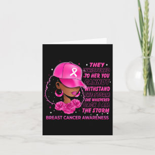 Carte Je suis la tempête Black Femmes Cancer du sein Sur